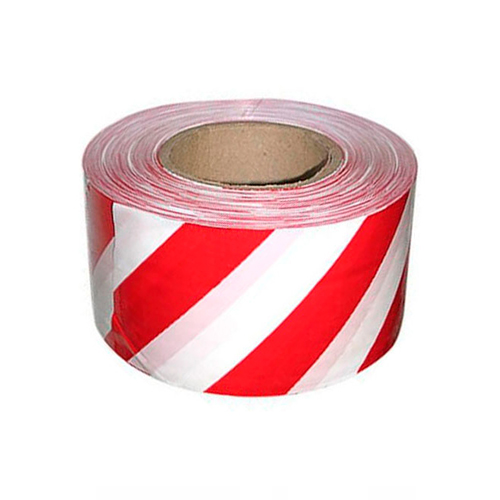Лента для ограждений Klebebander неклейкая бело-красная, 50мм х 200м арт.520