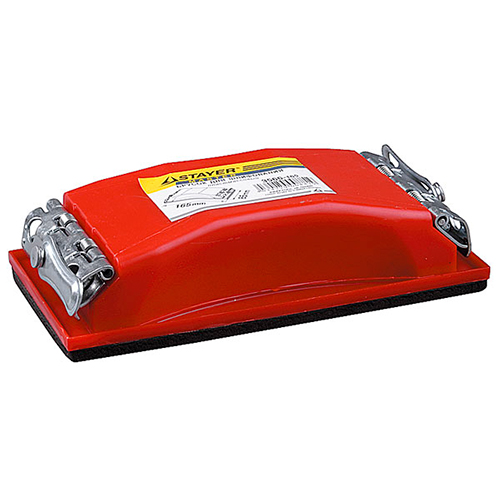 Брусок для шлифования STAYER, с металлич зажимом, 165 х 85 мм