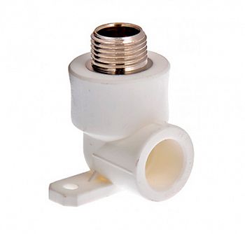 Угольник с креплением (водорозетка) полипропилен, 25 х 1/2"