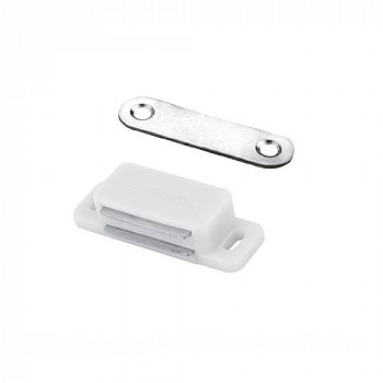 Магнит мебельный, белый