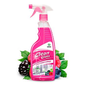 Средство для мытья стекол и зеркал Clean Glass, лесные ягоды, 600 мл