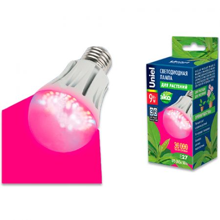 Светодиодная LED лампа для растений Uniel A60, E27