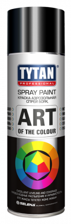 Аэрозольная спрей-краска Tytan Professional Art color №9005, черная глянцевая, 400 мл
