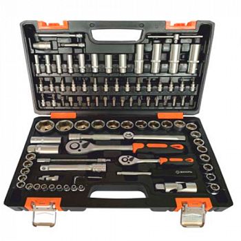 Набор инструментов ВИХРЬ, 1/2", 1/4", CrV, 94 предмета, пластиковый кейс