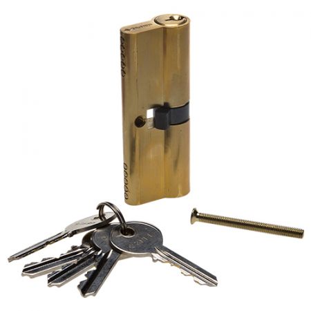 Цилиндровый механизм ЗУБР, тип ключ/ключ, цвет латунь, 5-PIN, 70 мм