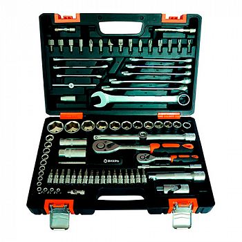 Набор инструментов ВИХРЬ, 1/2", 1/4", 82 предмета, кейс