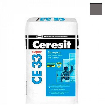 Затирка для узких швов CERESIT СЕ 33, серая, 2 кг