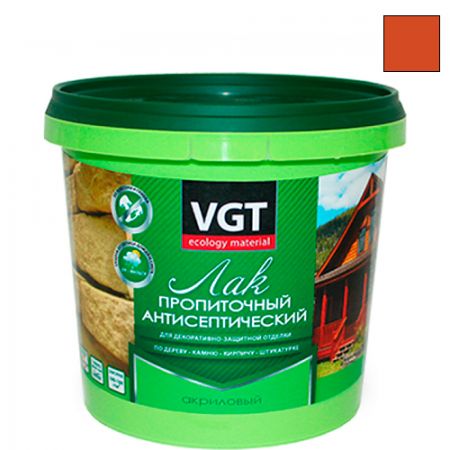 Лак VGT пропиточный, с антисептиком, махагон, 0.9 кг