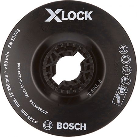 Опорная тарелка Bosch X-LOCK, мягкая,125 мм