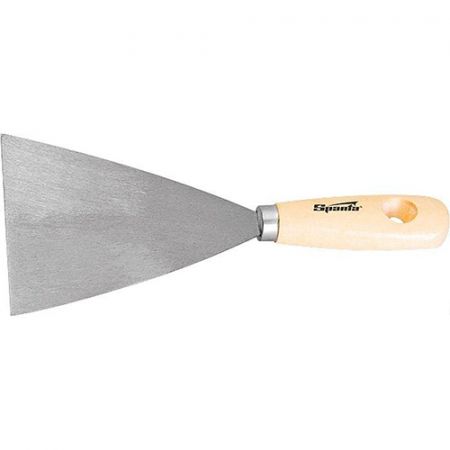 Шпательная лопатка SPARTA, нержавеющая сталь, деревянная ручка, 60 мм