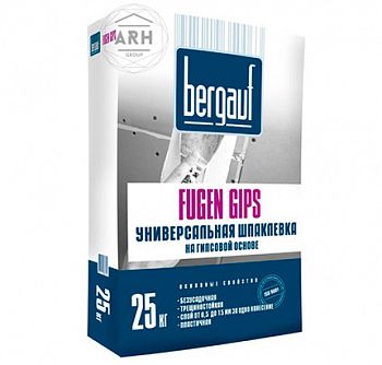 Шпаклевка гипсовая BERGAUF Fugen Gips, 25 кг