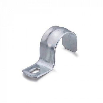 Скоба металлическая TDM, однолапковая, Ø16-17 мм