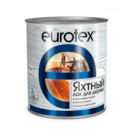 Лак яхтный EUROTEX, полуматовый, 2 л