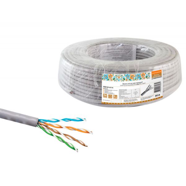 Кабель U/UTP Cat 5е 2*2*2*24AWG CU PVC 001520