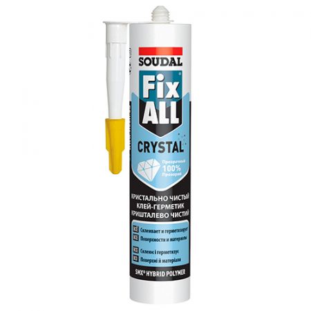 Прозрачный клей-герметик SOUDAL Fix All Crystal, 290 мл