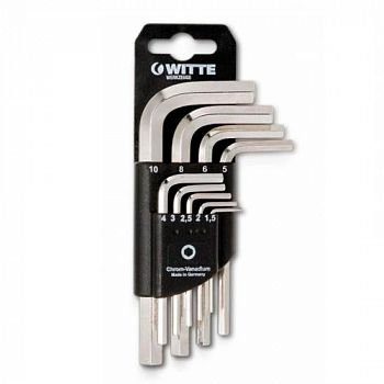 Набор угловых шестигранных ключей Witte, 9 шт