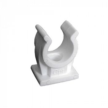 Клипса для труб, 32 мм, белая