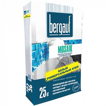 Клей плиточный BERGAUF MOSAIK, 25 кг