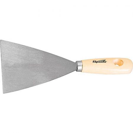 Шпательная лопатка SPARTA, нерж. сталь, деревянная ручка, 100 мм
