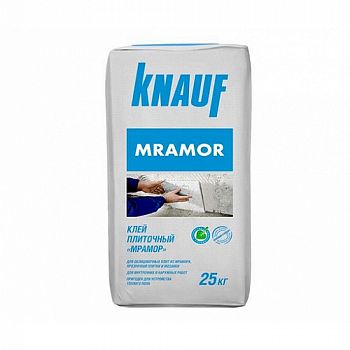 Клей для плитки и мозаики Knauf Mramor, белый, 25 кг