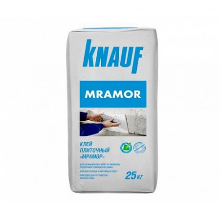 Клей для плитки и мозаики Knauf Mramor, белый, 25 кг