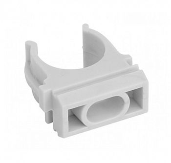 Клипса для труб, 25 мм, белая