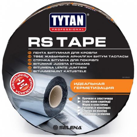 Битумная уплотнительная лента для кровли TYTAN PROFESSIONAL RS Tape, коричневая, 150 мм х 10 м