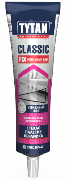 Клей монтажный TYTAN PROFESSIONAL CLASSIC FIX, прозрачный, 100 мл