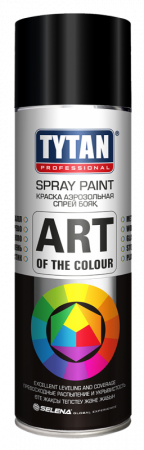 Аэрозольная спрей-краска Tytan Professional Art color №9004, черная матовая, 400 мл