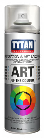 Аэрозольная спрей-краска Tytan Professional Аrt color №190, бесцветный глянцевый лак, 400 мл