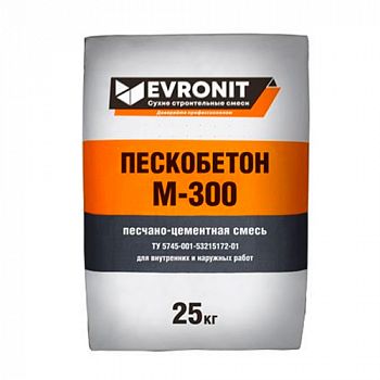 Пескобетон EVRONIT М-300, 25 кг
