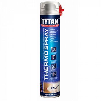 Напыляемая теплоизоляция TYTAN PROFESSIONAL THERMOSPRAY, полиуретановая, 870 мл