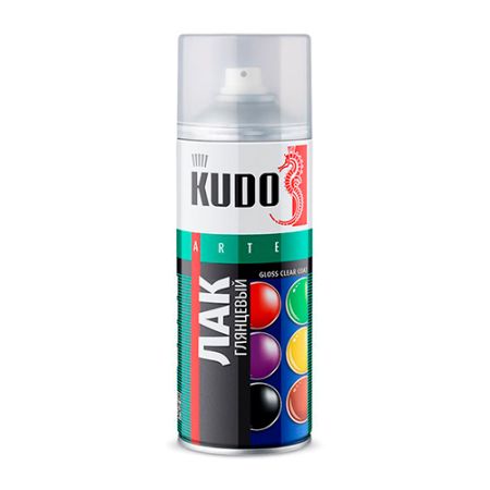 Лак KUDO KU-9002 аэрозольный, акриловый, универсальный, 0,52 л