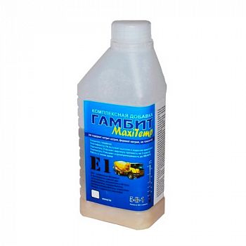 Пластификатор противоморозный ГАМБИТ MAXI TEMP (Е-1), 1 л